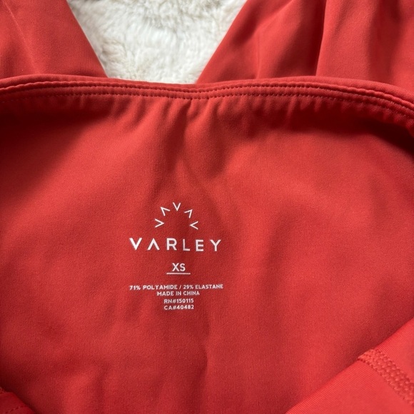 Varley Women's Size XS Orange Scalloped Hem Wesley Leggings - Picture 3 of 6